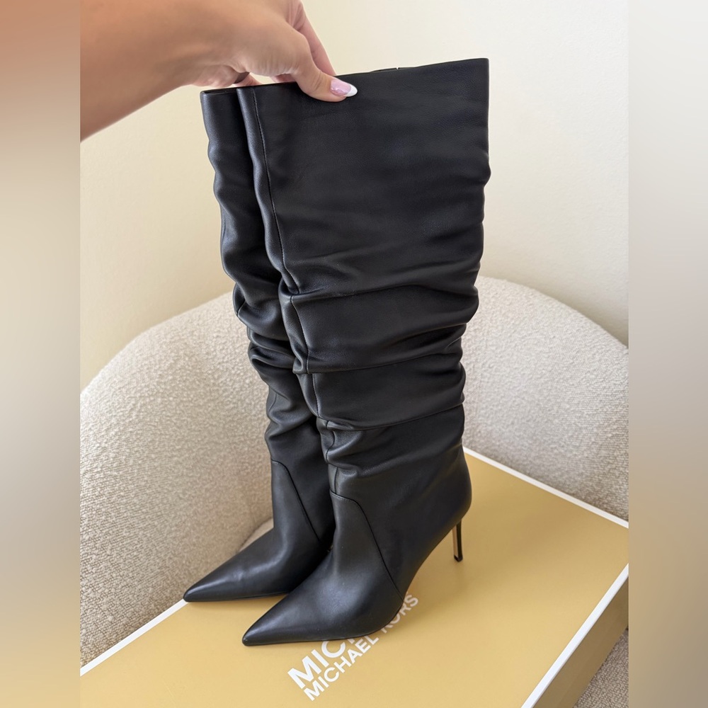 *NWT MICHAEL KORS Dawn Leather Boot - Picture 2 of 5